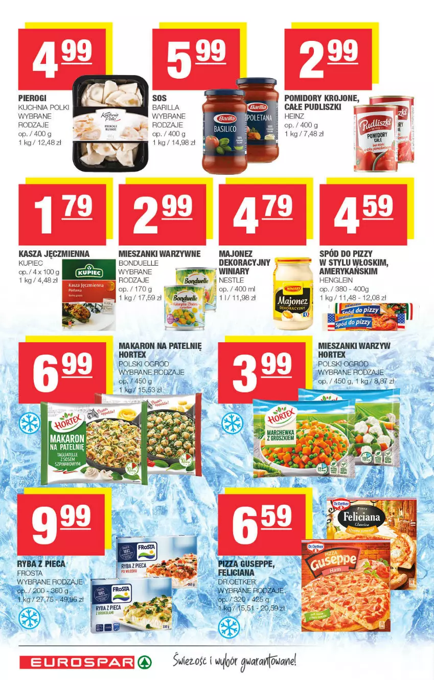 Gazetka promocyjna Spar - ważna 02.11 do 12.11.2021 - strona 10 - produkty: Barilla, Bonduelle, Heinz, Hortex, Kasza, Kiwi, Kuchnia, Kupiec, Majonez, Makaron, NBA, Piec, Pierogi, Pomidory, Pomidory krojone, Pudliszki, Sos, Tagliatelle, Winiary