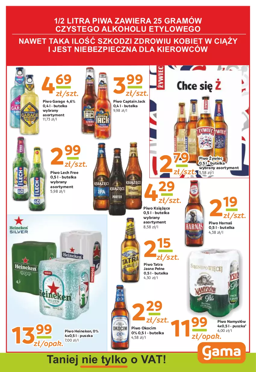 Gazetka promocyjna Gama - Gazetka Gama - ważna 14.03.2022 do 03.03.2023 - strona 11 - produkty: Captain Jack, Gra, Harnaś, Heineken, Koc, Książęce, Namysłów, Okocim, Piec, Piwa, Piwo, Tatra