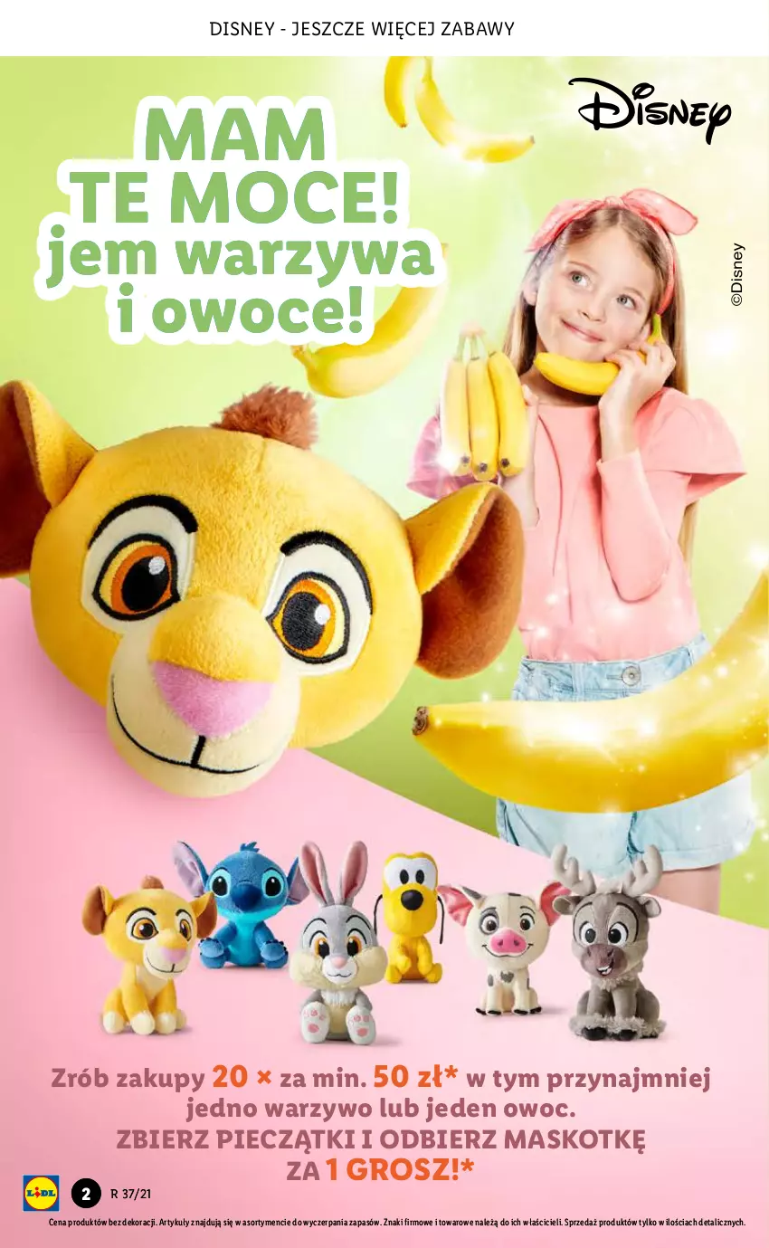 Gazetka promocyjna Lidl - GAZETKA - ważna 16.09 do 19.09.2021 - strona 2 - produkty: Disney, Owoce, Piec, Warzywa, Warzywa i owoce