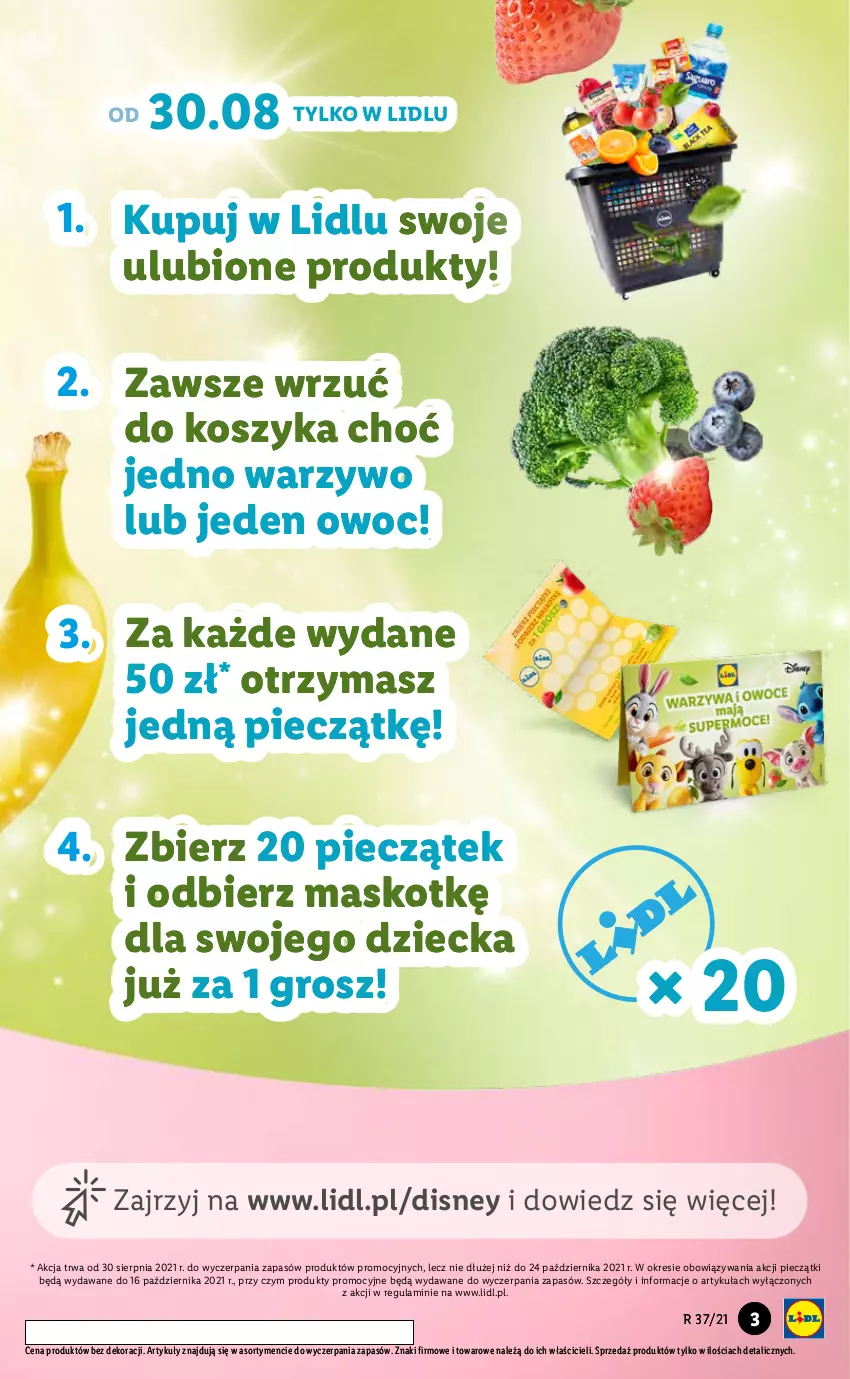 Gazetka promocyjna Lidl - GAZETKA - ważna 16.09 do 19.09.2021 - strona 3 - produkty: Disney, Kosz, Piec