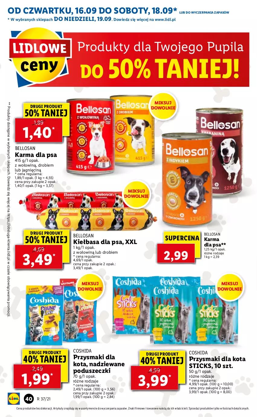 Gazetka promocyjna Lidl - GAZETKA - ważna 16.09 do 19.09.2021 - strona 40 - produkty: Bell, Kiełbasa, Przysmaki