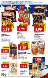 Gazetka promocyjna Lidl - GAZETKA - Gazetka - ważna od 19.09 do 19.09.2021 - strona 32 - produkty: Ketchup, Frytki z batatów, Virtu, Pizza, Zapiekanka, Burger, Boczek, Frytki, Gyros