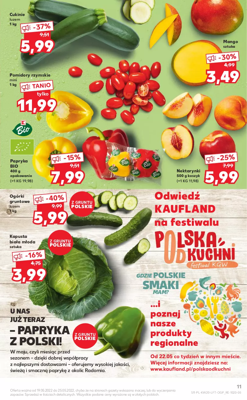 Gazetka promocyjna Kaufland - OFERTA TYGODNIA - ważna 19.05 do 25.05.2022 - strona 11 - produkty: Grunt, Kosz, Mango, Nektar, Papryka, Pomidory, Sok, Tera