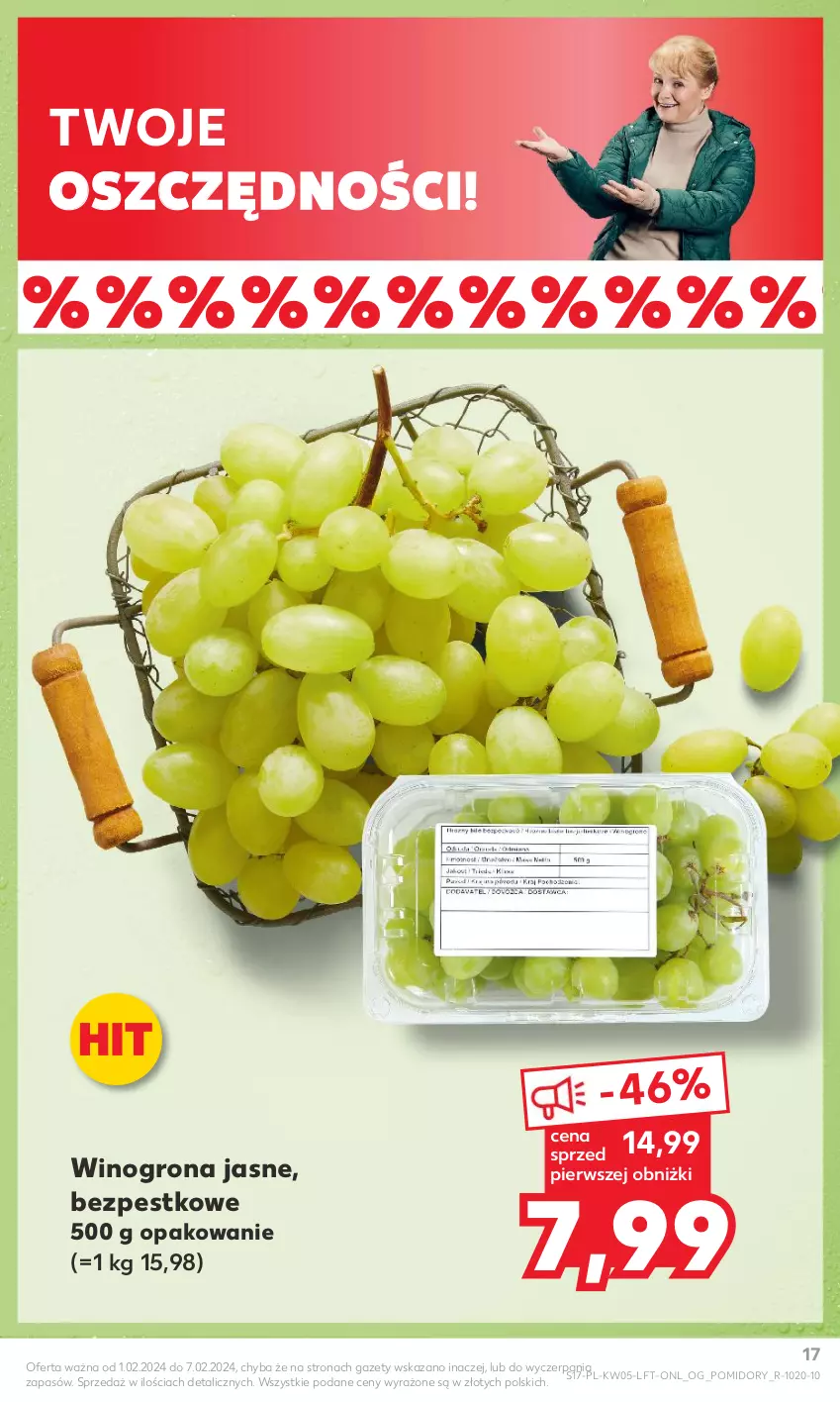 Gazetka promocyjna Kaufland - Gazetka tygodnia - ważna 01.02 do 07.02.2024 - strona 17 - produkty: Pomidory, Wino, Winogrona