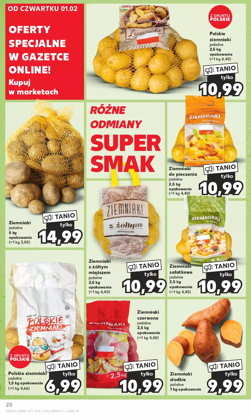 Gazetka promocyjna Kaufland - Gazetka tygodnia - ważna 01.02 do 07.02.2024 - strona 20 - produkty: Grunt, Piec, Sałat, Ziemniaki