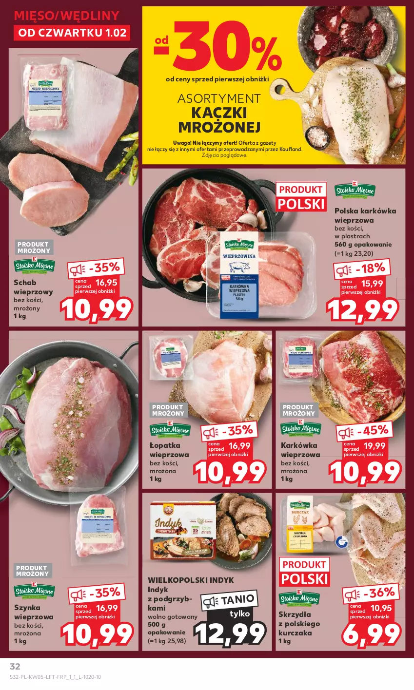 Gazetka promocyjna Kaufland - Gazetka tygodnia - ważna 01.02 do 07.02.2024 - strona 32 - produkty: Karkówka wieprzowa, Kurczak, Mięso, Schab wieprzowy, Szynka, Szynka wieprzowa, Waga