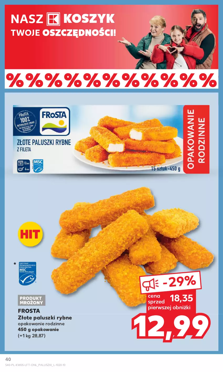 Gazetka promocyjna Kaufland - Gazetka tygodnia - ważna 01.02 do 07.02.2024 - strona 40 - produkty: Frosta, Kosz, Paluszki rybne