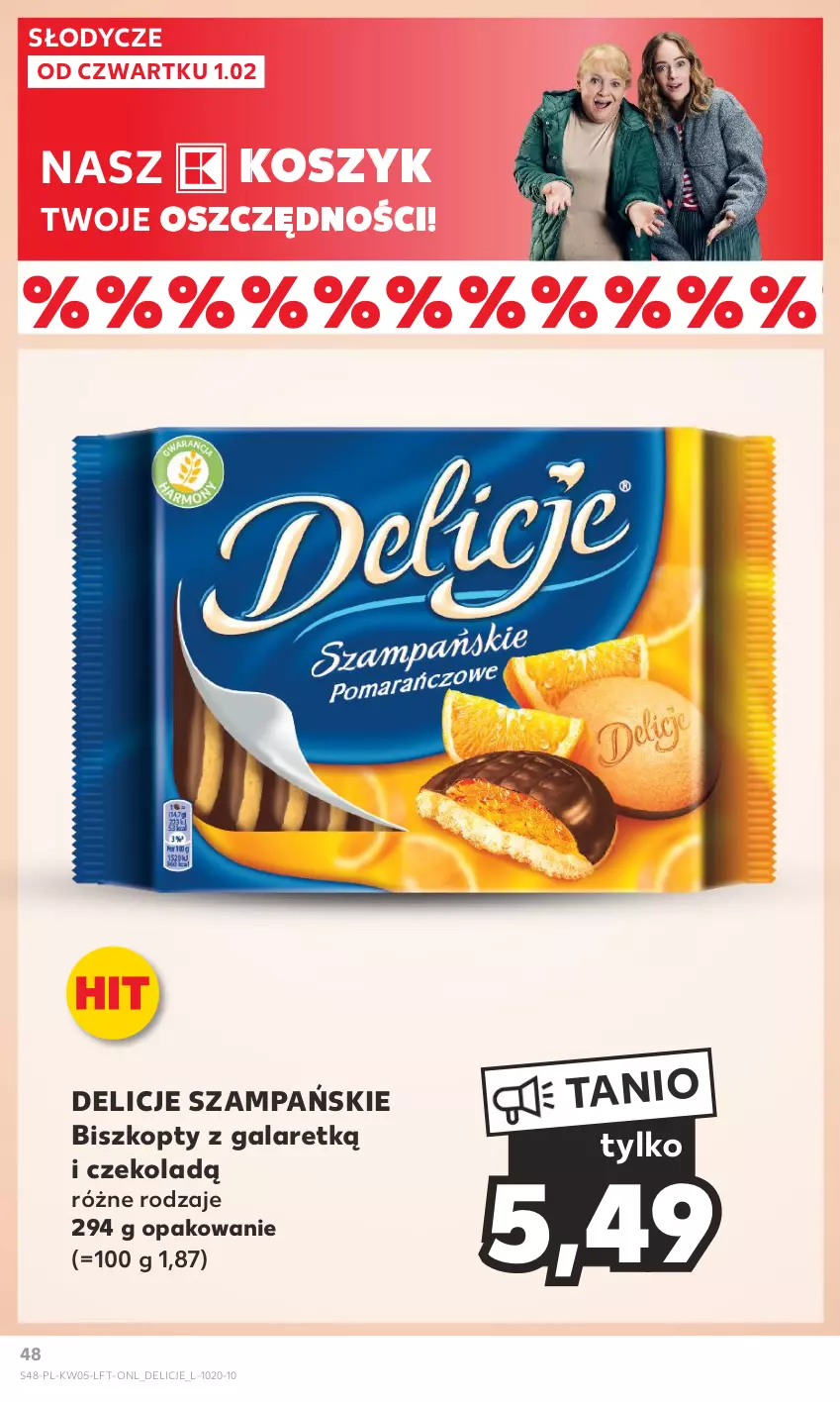 Gazetka promocyjna Kaufland - Gazetka tygodnia - ważna 01.02 do 07.02.2024 - strona 48 - produkty: Biszkopty, Delicje, Gala, Kosz