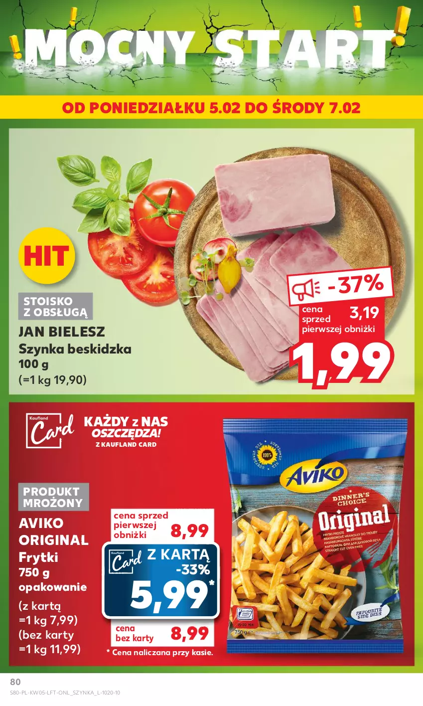 Gazetka promocyjna Kaufland - Gazetka tygodnia - ważna 01.02 do 07.02.2024 - strona 80 - produkty: Frytki, Gin, Lovela, Mleczko, Szynka