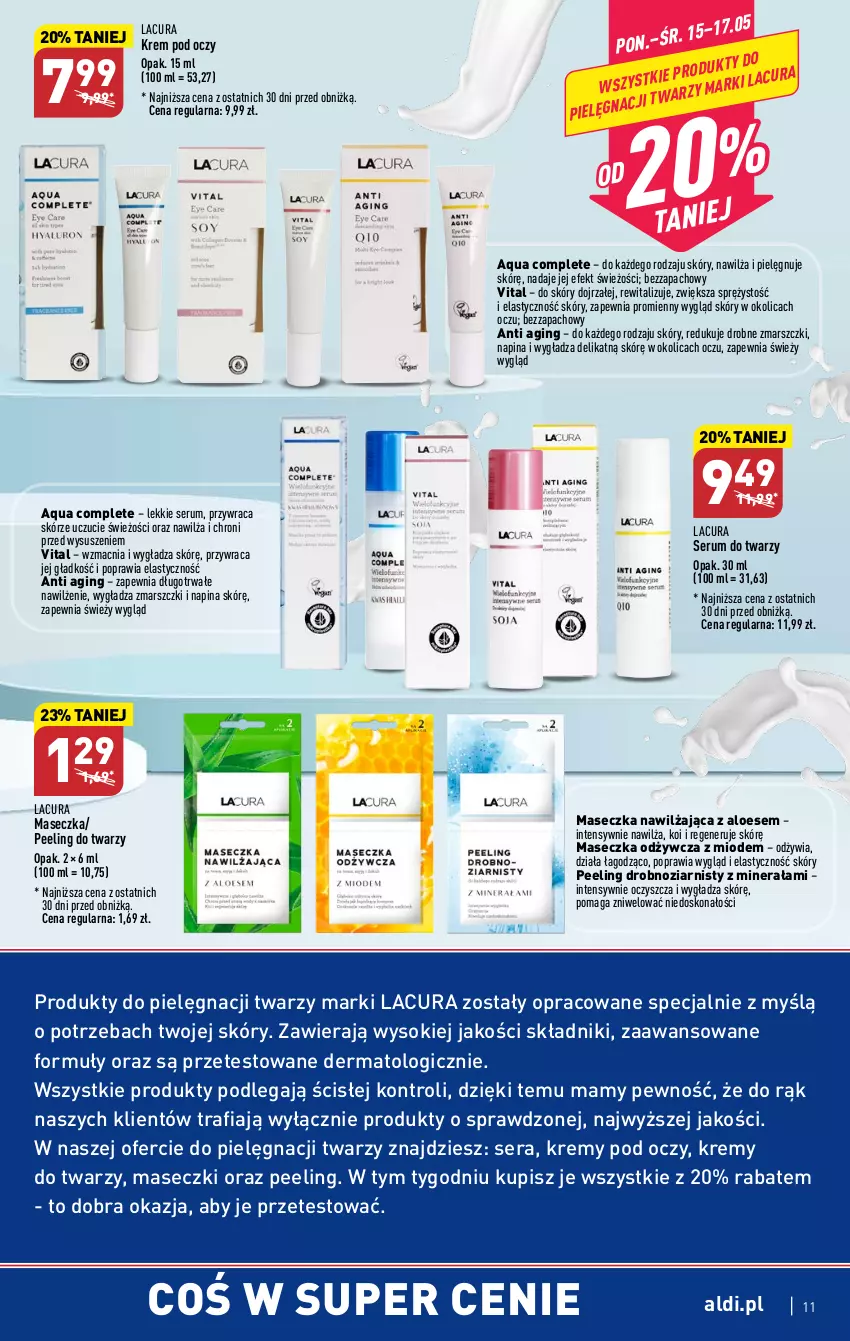 Gazetka promocyjna Aldi - Pełen katalog - ważna 15.05 do 20.05.2023 - strona 11 - produkty: Gin, Krem pod oczy, Mars, Peeling, Rum, Ser, Serum, Serum do twarzy, Sok