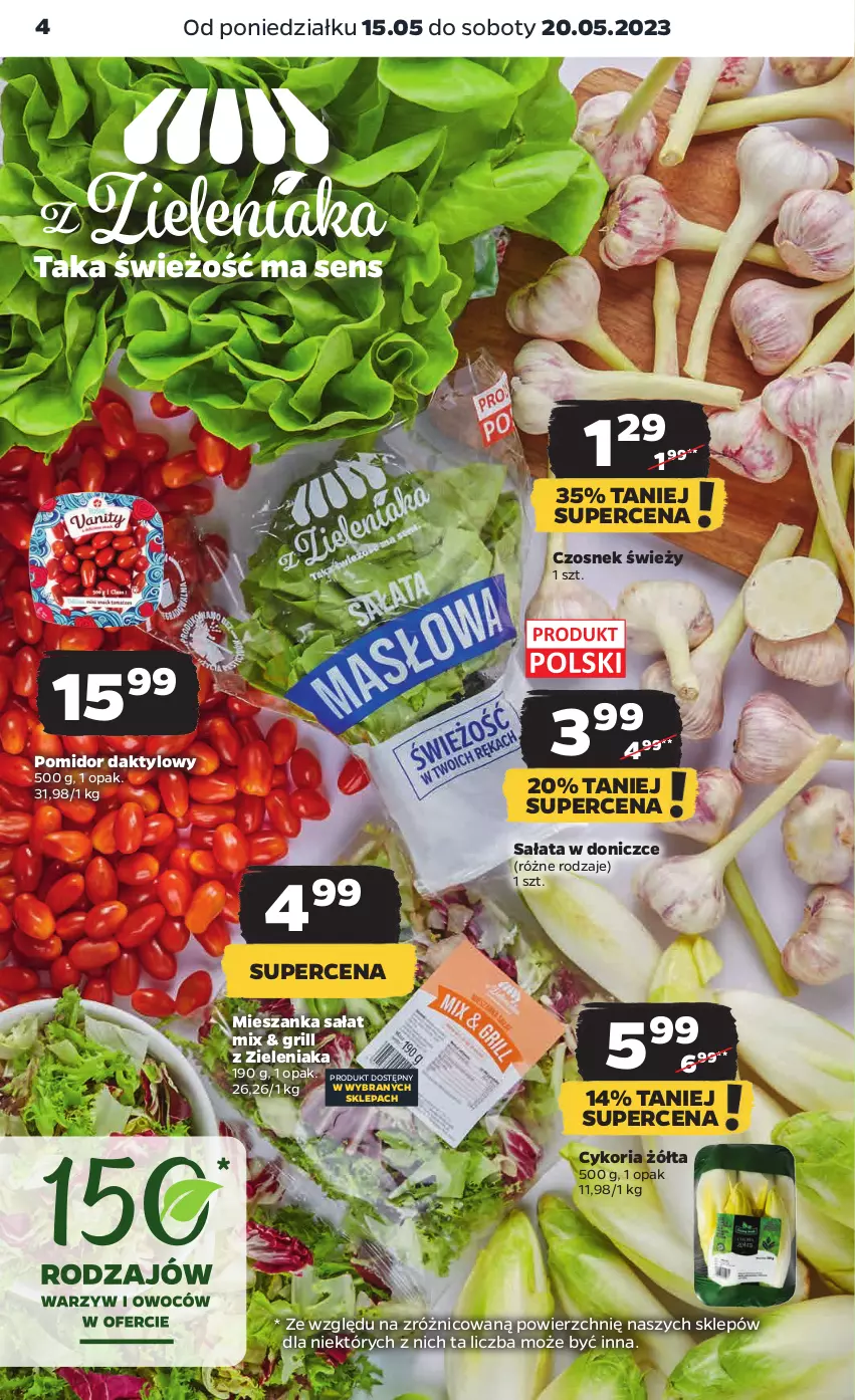 Gazetka promocyjna Netto - Artykuły spożywcze - ważna 15.05 do 20.05.2023 - strona 4 - produkty: Czosnek, Grill, Mieszanka sałat, Sałat