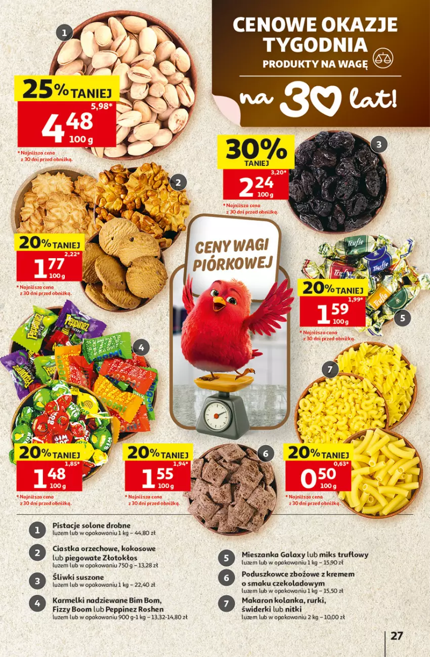 Gazetka promocyjna Auchan - Gazetka 30 Lat Hipermarkett Auchan - ważna 05.06 do 10.06.2026 - strona 27 - produkty: Ciastka, Gala, Kokos, Makaron, Pistacje, Rurki