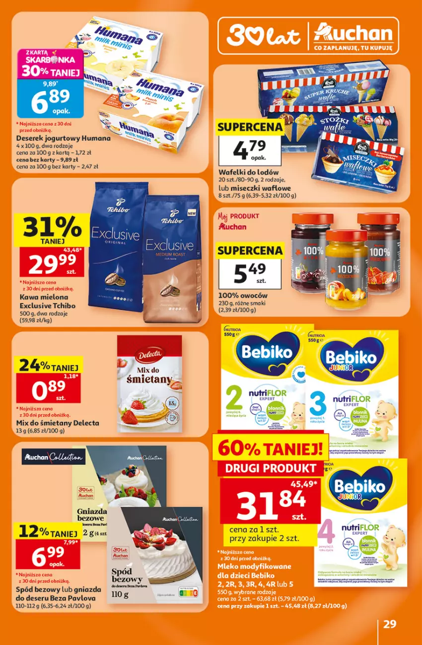 Gazetka promocyjna Auchan - Gazetka 30 Lat Hipermarkett Auchan - ważna 05.06 do 10.06.2026 - strona 29 - produkty: Delecta, Deser, Fa, HP, Kawa, Kawa mielona, LG, Parka, Ser, Tchibo