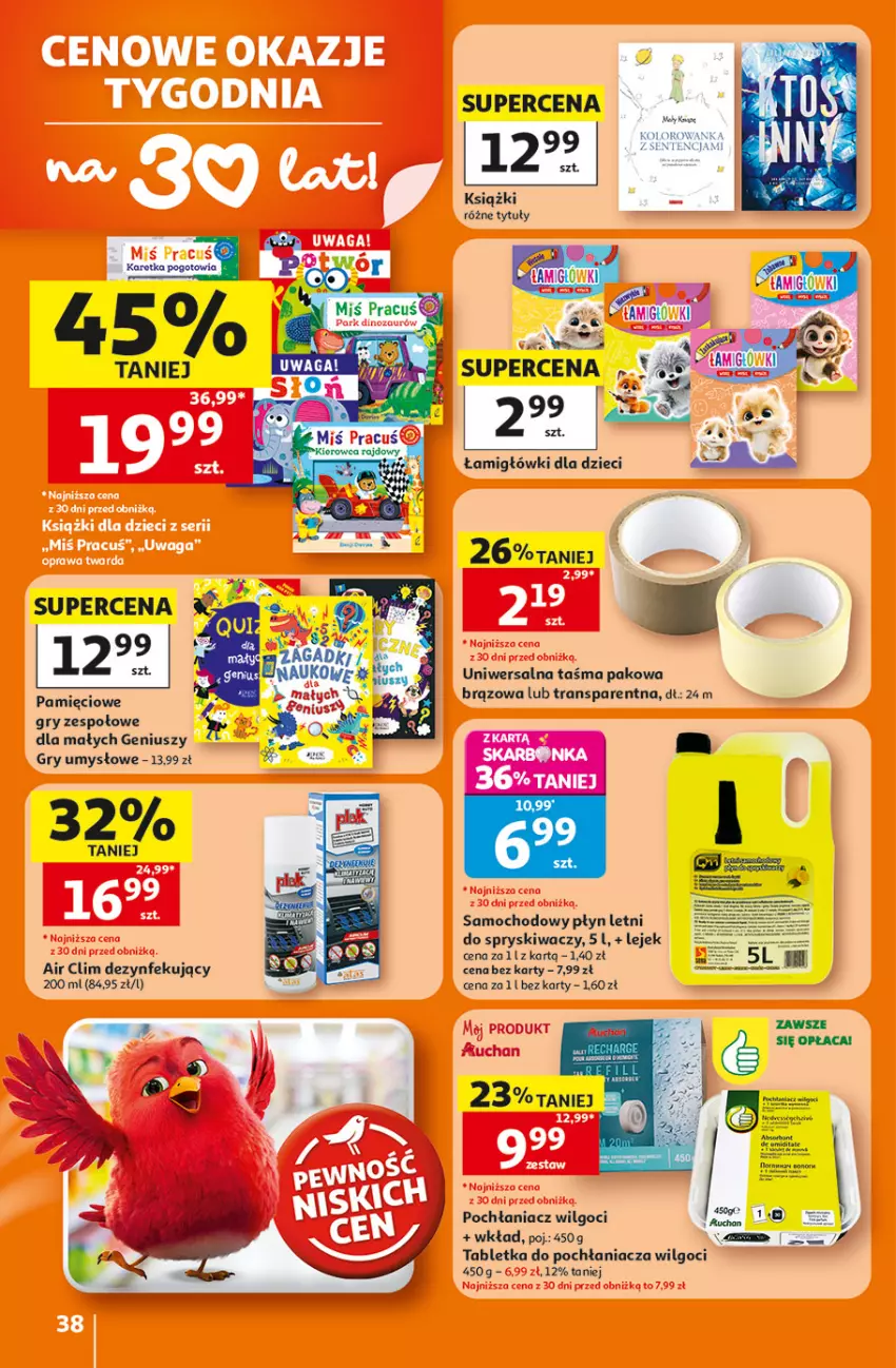 Gazetka promocyjna Auchan - Gazetka 30 Lat Hipermarkett Auchan - ważna 05.06 do 10.06.2026 - strona 38 - produkty: Dzieci, Fa, Gry, LG, Pochłaniacz wilgoci, Tablet, Taśma pakowa, Tran