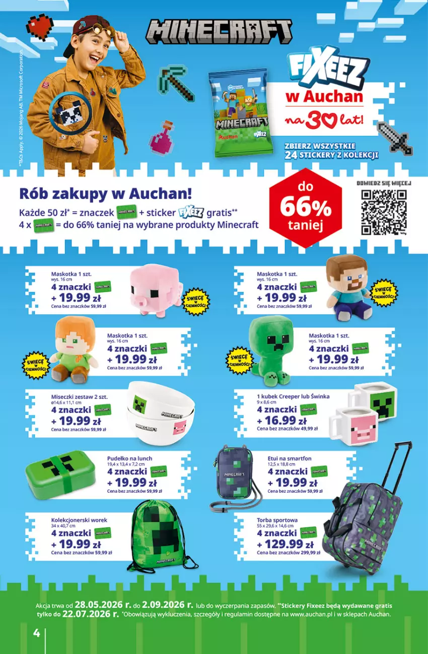 Gazetka promocyjna Auchan - Gazetka 30 Lat Hipermarkett Auchan - ważna 05.06 do 10.06.2026 - strona 4 - produkty: Inka, Kubek, Por, Pudełko, Smartfon, Sport, Torba