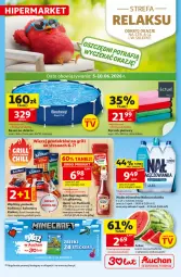 Gazetka promocyjna Auchan - Gazetka 30 Lat Hipermarkett Auchan - Gazetka - ważna od 10.06 do 10.06.2026 - strona 1 - produkty: Ketchup, Nałęczowianka, Krakus, Gin, Gra, Parówki, Ręcznik, Woda mineralna, Kabanos, Arbuz, Woda, Grill, Fa