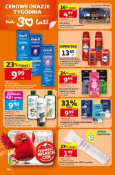 Gazetka promocyjna Auchan - Gazetka 30 Lat Hipermarkett Auchan - Gazetka - ważna od 10.06 do 10.06.2026 - strona 34 - produkty: Odzywka do włosów, Bell, Płytka, Old Spice, Dezodorant, Wilkinson Sword, Chusteczki, Płatki kosmetyczne, Szampon, Podpaski, Bella, Wkładki