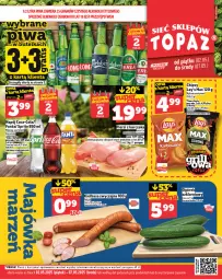 Gazetka promocyjna Topaz - Gazetka - Gazetka - ważna od 07.05 do 07.05.2025 - strona 1 - produkty: Piwa, Kurczak, Gra, Pekpol, Ogórek, Waga, Kiełbasa