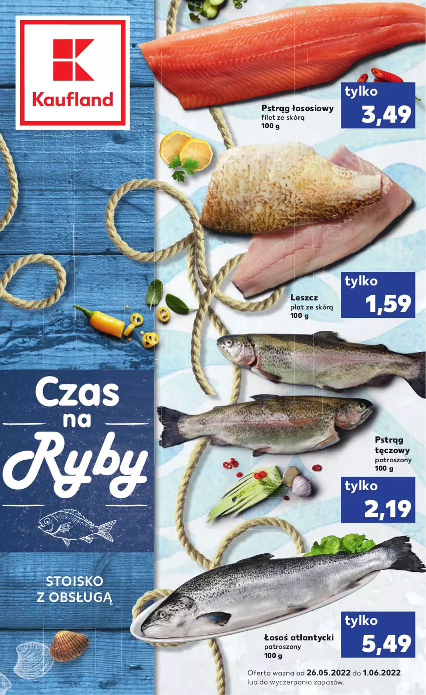 Gazetka promocyjna Kaufland - RYBY - ważna 26.05 do 01.06.2022 - strona 1 - produkty: Pstrąg, Pstrąg łososiowy, Pstrąg tęczowy, Sos