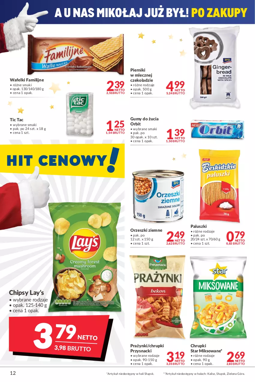 Gazetka promocyjna Makro - [Oferta promocyjna] Artykuły spożywcze i przemysłowe - ważna 30.11 do 13.12.2021 - strona 12 - produkty: Chipsy, Chrupki, Fa, Lay’s, Orbit, Orzeszki, Orzeszki ziemne, Piernik, Przysnacki