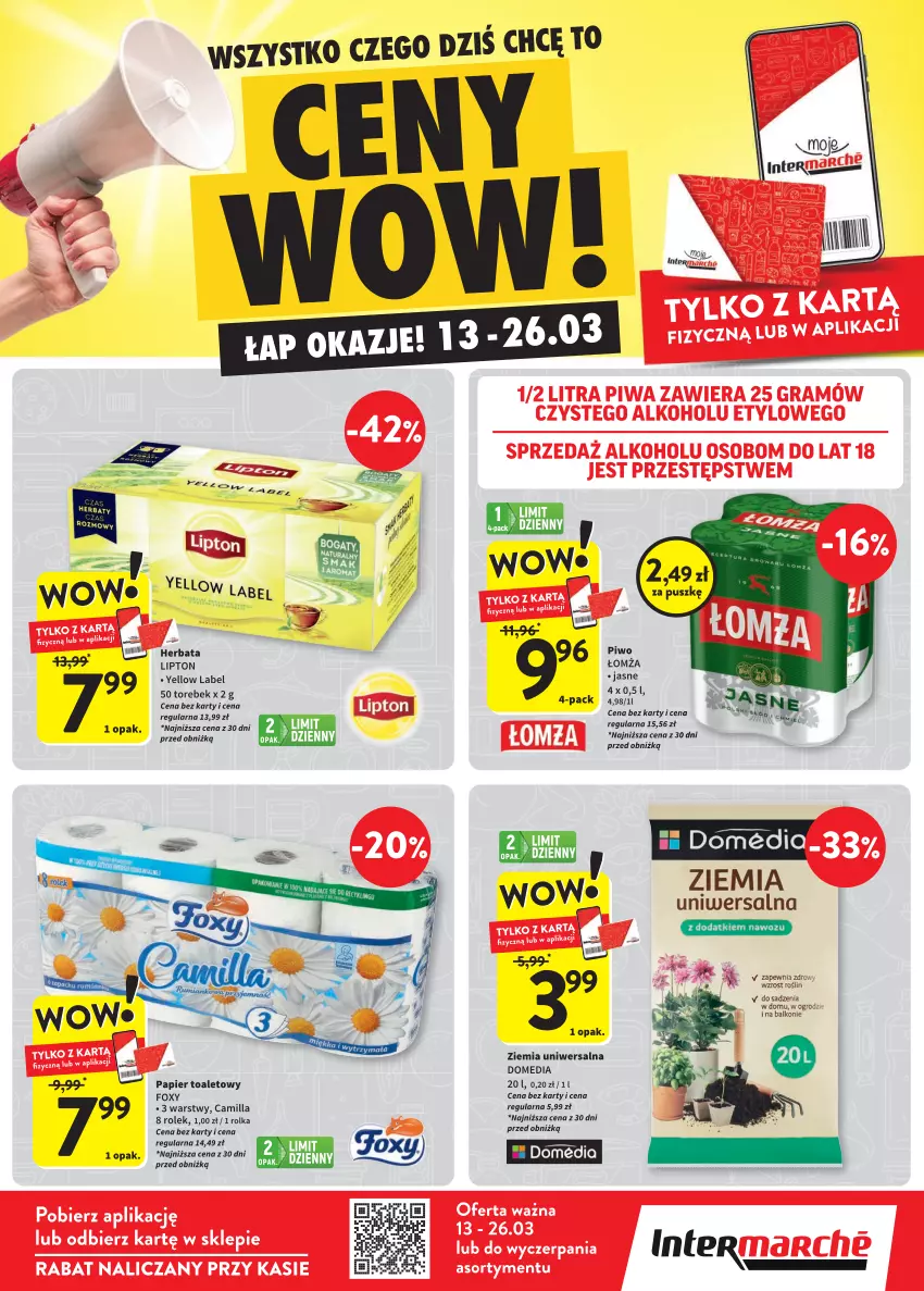 Gazetka promocyjna Intermarche - Gazetka Intermarche - ważna 13.03 do 26.03.2025 - strona 2 - produkty: AEG, Foxy, Herbata, Lipton, Papier, Papier toaletowy, Piwo