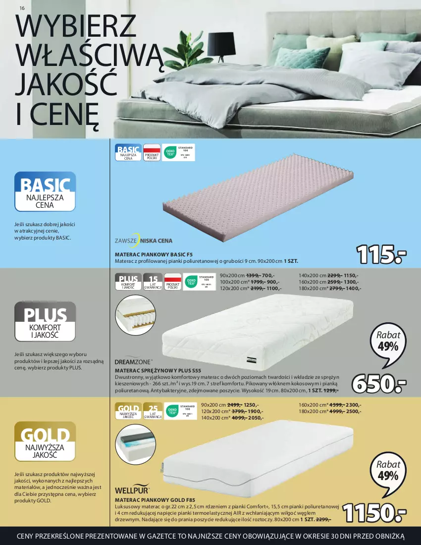 Gazetka promocyjna Jysk - Oferta tygodnia - ważna 26.07 do 29.08.2023 - strona 17 - produkty: Kokos, LG, Materac, Materac piankowy, Materac sprężynowy, Sok, Tera