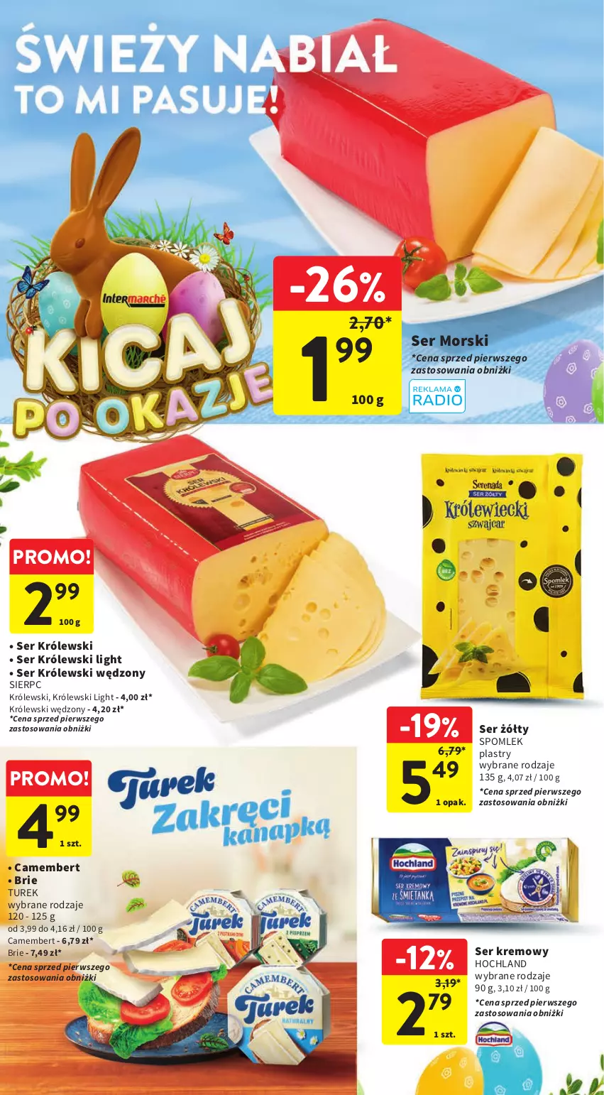 Gazetka promocyjna Intermarche - Gazetka Intermarche - ważna 14.03 do 20.03.2024 - strona 24 - produkty: Brie, Camembert, Hochland, Królewski, Ser