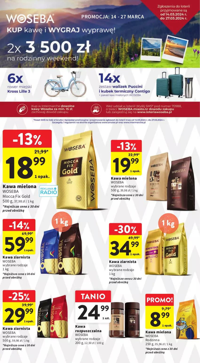 Gazetka promocyjna Intermarche - Gazetka Intermarche - ważna 14.03 do 20.03.2024 - strona 31 - produkty: Kawa, Kawa mielona, Kawa rozpuszczalna, Kawa ziarnista, Mocca Fix Gold, Woseba