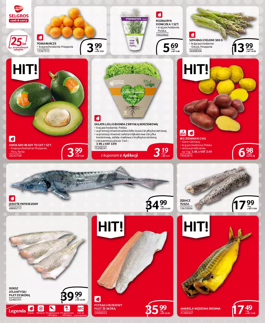 Gazetka promocyjna Selgros - Extra Oferta - ważna 01.03 do 31.03.2022 - strona 4 - produkty: Dorsz, Masło, Pomarańcze, Pstrąg, Pstrąg łososiowy, Sałat, Sałata masłowa, Sok, Sos, Tusz, Ziemniaki