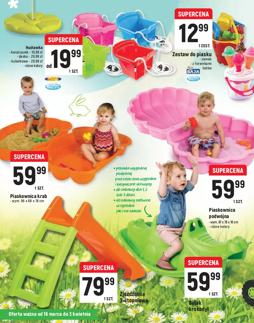 Gazetka promocyjna Intermarche - Katalog Wielkanocny - ważna 16.03 do 03.04.2021 - strona 14 - produkty: Dzieci, Huśtawka, Kredka, Krzesło, Piec, Pompka, Stolik, Straż pożarna, Top, Tusz, Uchwyty