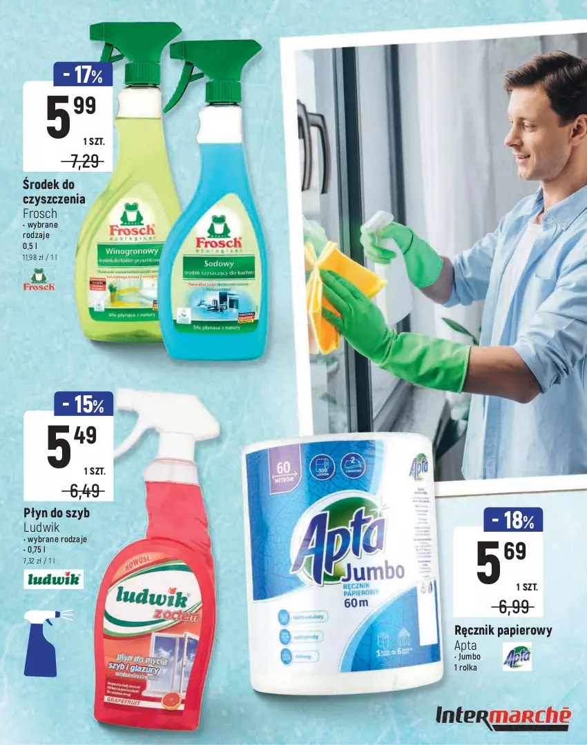 Gazetka promocyjna Intermarche - Katalog Wielkanocny - ważna 16.03 do 03.04.2021 - strona 23 - produkty: Brit, Frosch, Ludwik, Mleczko, Papier, Płyn do szyb, Prima, Ręcznik, Rękawice