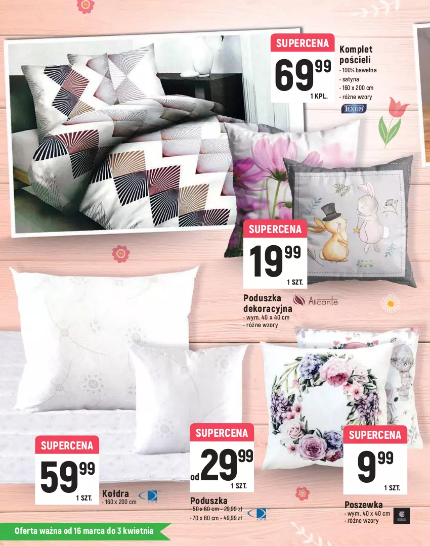 Gazetka promocyjna Intermarche - Katalog Wielkanocny - ważna 16.03 do 03.04.2021 - strona 8 - produkty: Bieżnik, Kołdra, Latarenka, Poduszka, Poduszka dekoracyjna, Pościel, Poszewka, Ser, Serwetki, Wełna, Wstążka