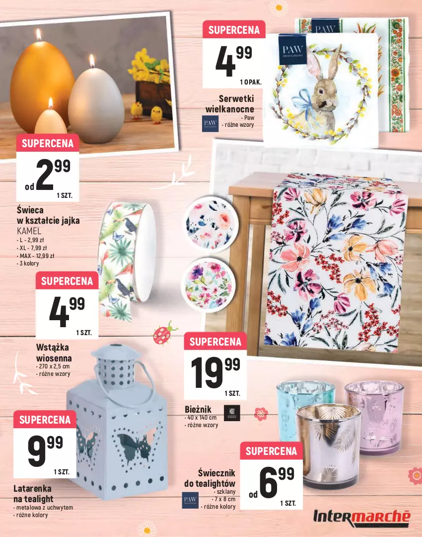 Gazetka promocyjna Intermarche - Katalog Wielkanocny - ważna 16.03 do 03.04.2021 - strona 9 - produkty: Bieżnik, Kołdra, Latarenka, Poduszka, Poduszka dekoracyjna, Pościel, Poszewka, Ser, Serwetki, Wełna, Wstążka