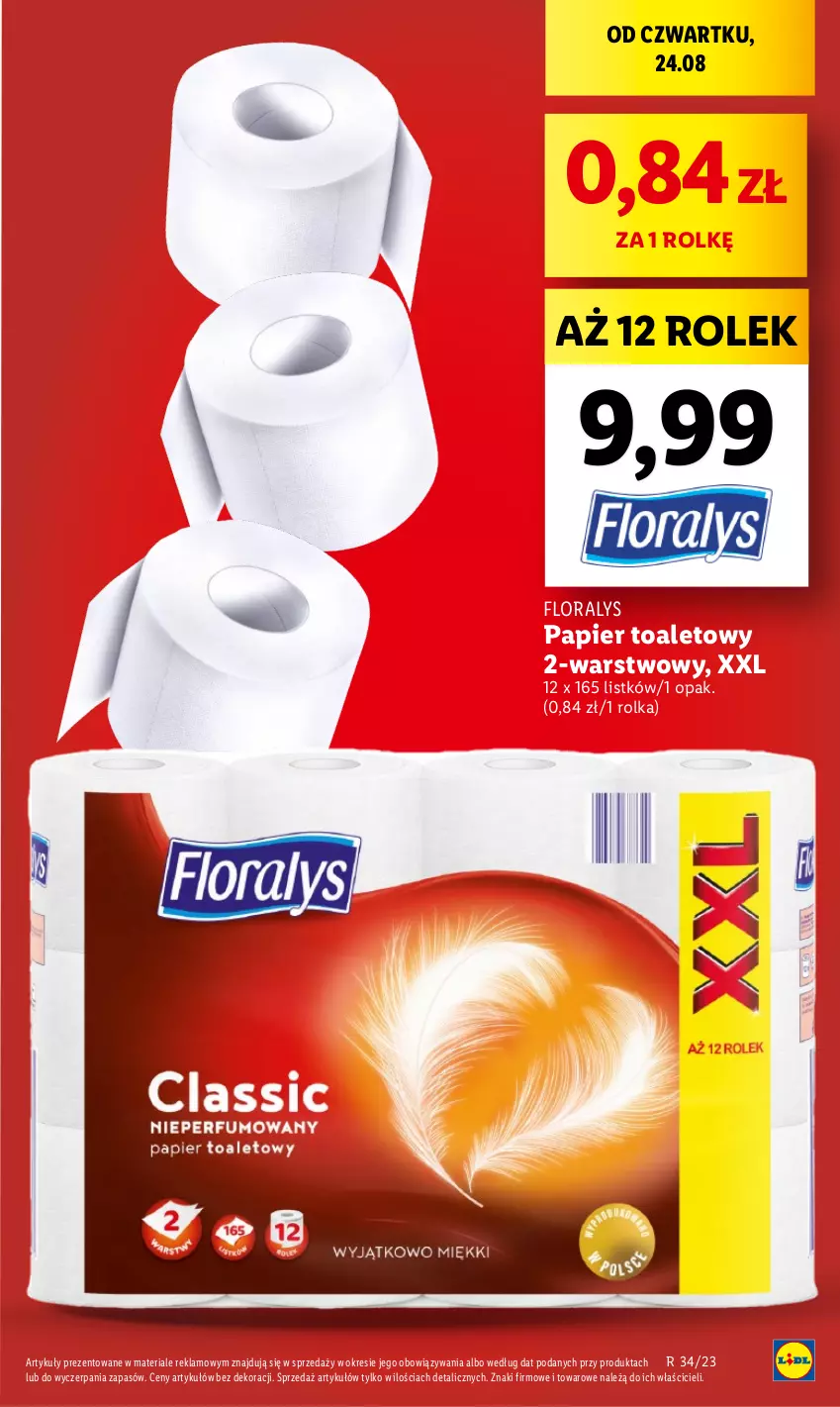 Gazetka promocyjna Lidl - GAZETKA - ważna 24.08 do 27.08.2023 - strona 15 - produkty: Flora, Papier, Papier toaletowy