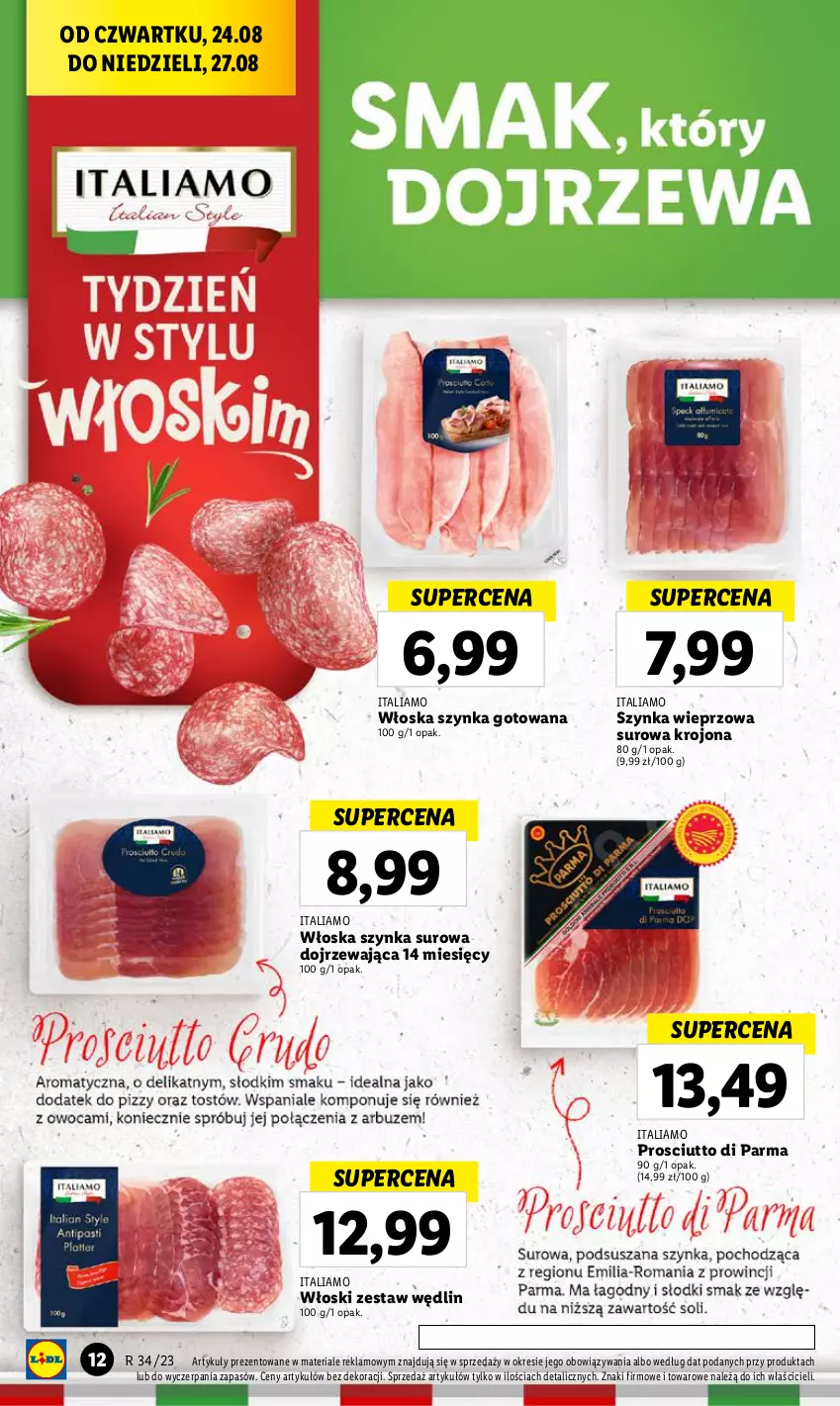 Gazetka promocyjna Lidl - GAZETKA - ważna 24.08 do 27.08.2023 - strona 30 - produkty: Prosciutto, Szynka, Szynka wieprzowa