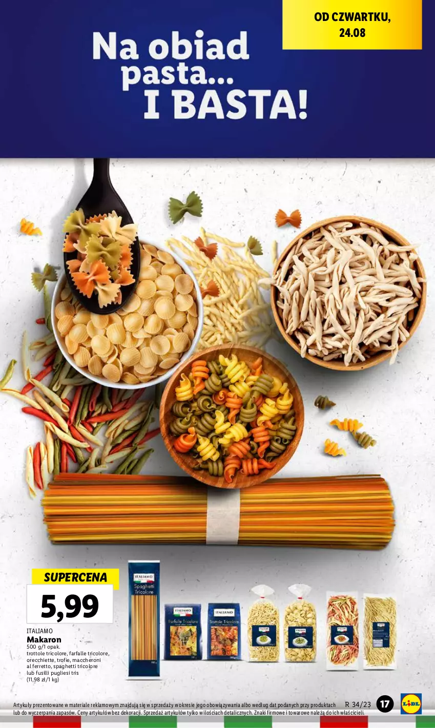 Gazetka promocyjna Lidl - GAZETKA - ważna 24.08 do 27.08.2023 - strona 35 - produkty: Fa, Makaron, Spaghetti