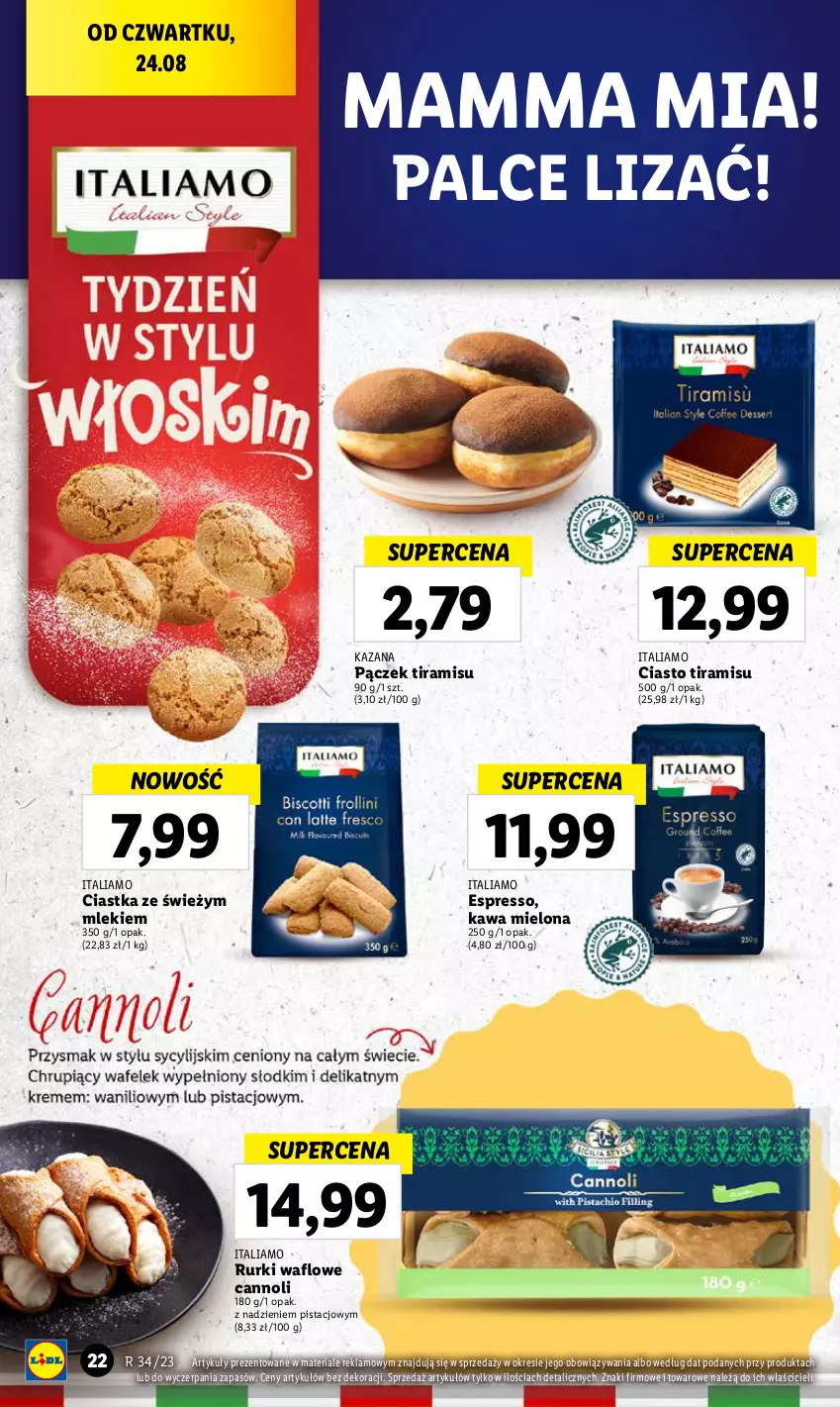 Gazetka promocyjna Lidl - GAZETKA - ważna 24.08 do 27.08.2023 - strona 40 - produkty: Ciastka, Kawa, Kawa mielona, Pączek, Rurki