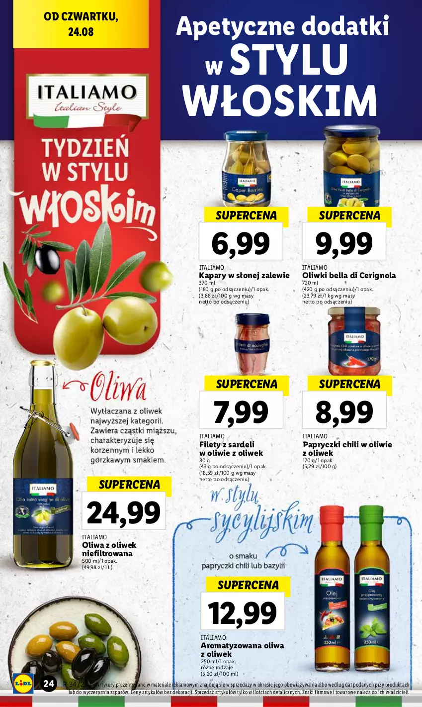 Gazetka promocyjna Lidl - GAZETKA - ważna 24.08 do 27.08.2023 - strona 42 - produkty: Bell, Bella, Kapary, Oliwa z oliwek, Oliwki