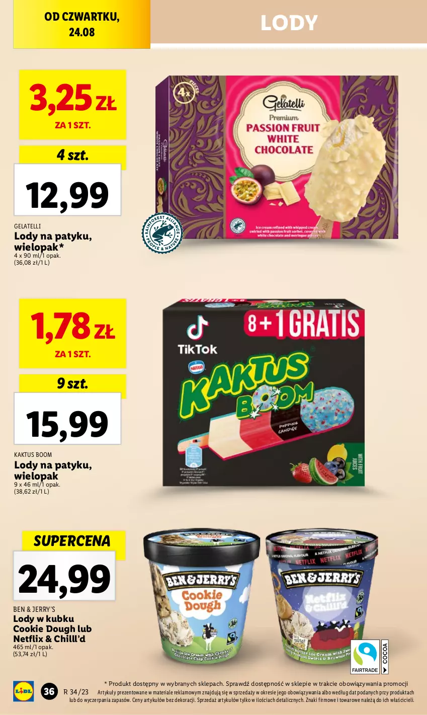 Gazetka promocyjna Lidl - GAZETKA - ważna 24.08 do 27.08.2023 - strona 54 - produkty: Kaktus, Lody