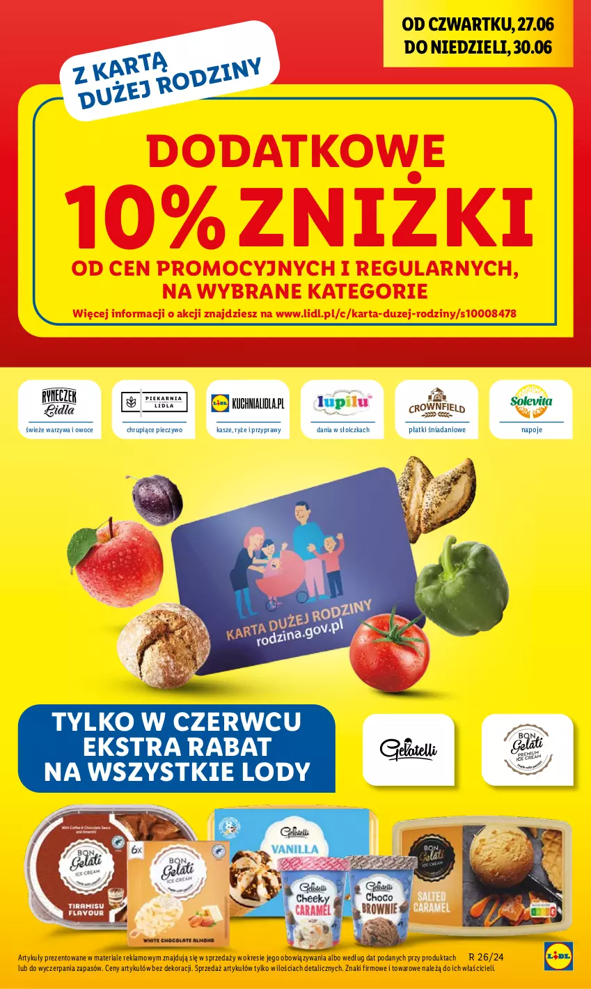 Gazetka promocyjna Lidl - GAZETKA - ważna 27.06 do 30.06.2024 - strona 25 - produkty: Danio, Lody, Napoje, Owoce, Piec, Pieczywo, Przyprawy, Ryż, Warzywa, Warzywa i owoce