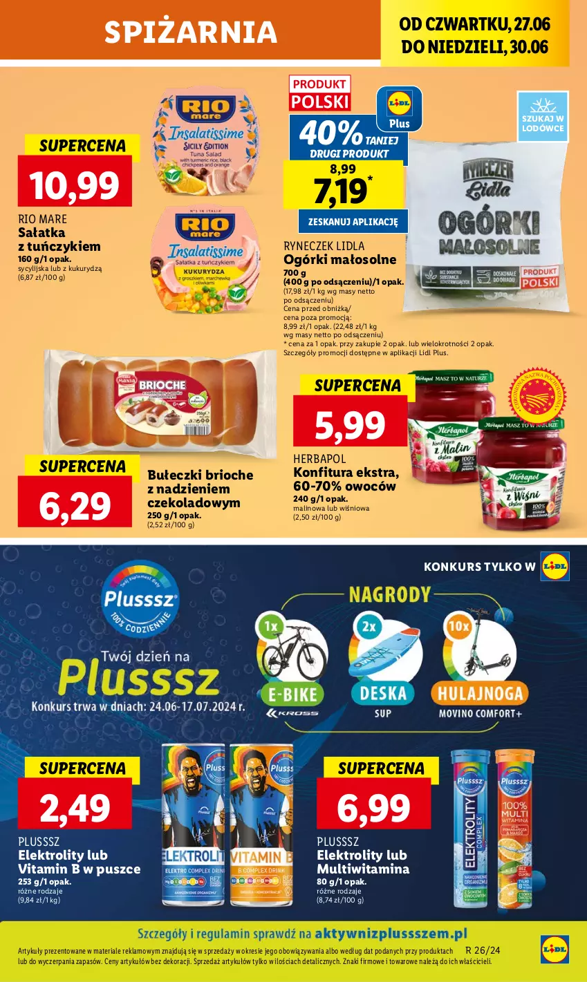 Gazetka promocyjna Lidl - GAZETKA - ważna 27.06 do 30.06.2024 - strona 33 - produkty: Bułeczki, Herbapol, Konfitura, Rio Mare, Sałat, Sałatka, Tuńczyk