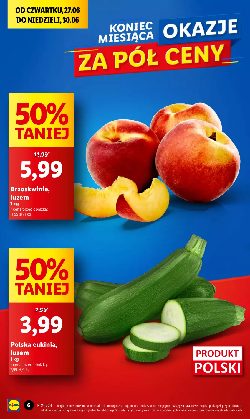 Gazetka promocyjna Lidl - GAZETKA - ważna 27.06 do 30.06.2024 - strona 6 - produkty: Brzoskwinie