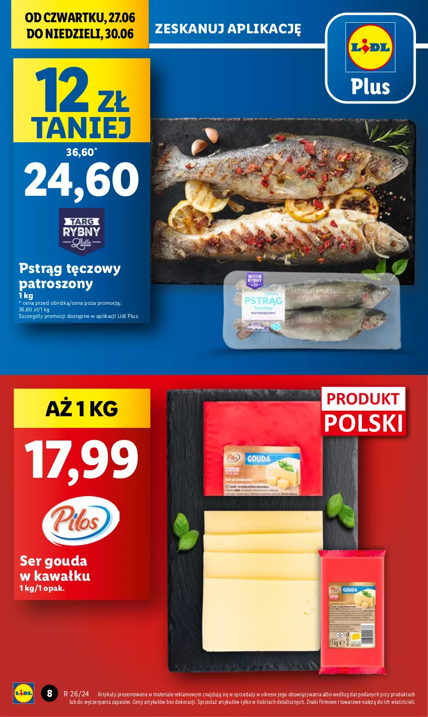 Gazetka promocyjna Lidl - GAZETKA - ważna 27.06 do 30.06.2024 - strona 8 - produkty: Gouda, Kawa, Pstrąg, Pstrąg tęczowy, Ser