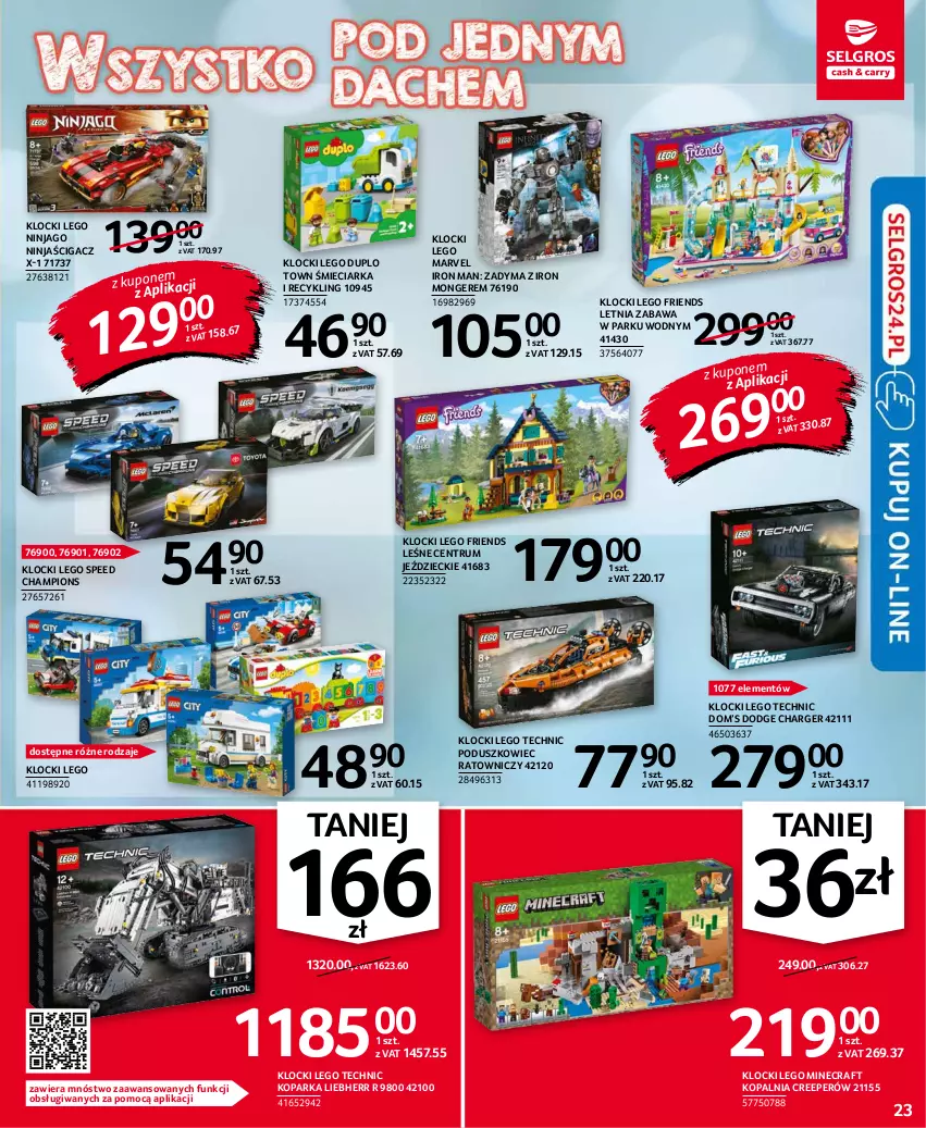 Gazetka promocyjna Selgros - Oferta przemysłowa - ważna 02.09 do 15.09.2021 - strona 23 - produkty: Klocki, LEGO, LEGO Duplo, LEGO Friends, LEGO Minecraft, LEGO Ninjago, LEGO Technic, Minecraft, Parka, Rum