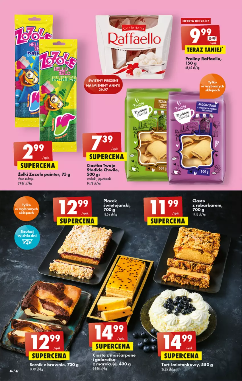 Gazetka promocyjna Biedronka - W tym tygodniu - ważna 21.07 do 27.07.2022 - strona 46 - produkty: Brownie, Ciastka, Fa, Praliny, Raffaello, Ser, Tera