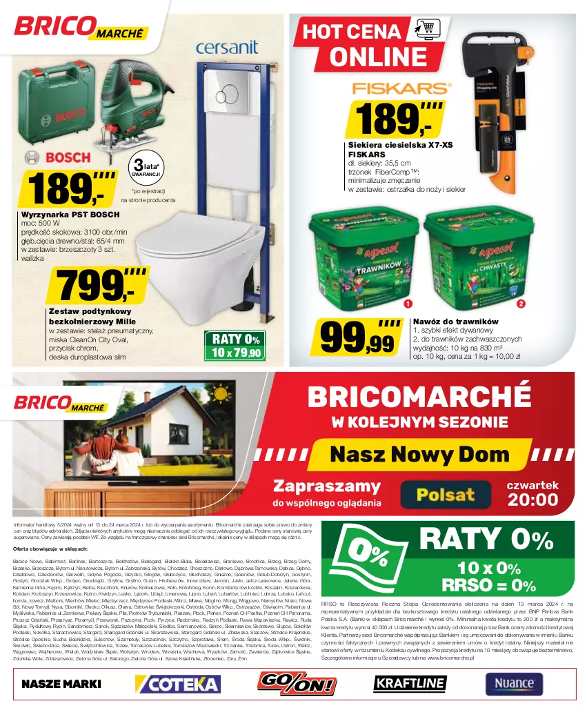 Gazetka promocyjna Bricomarche - Gazetka - ważna 13.03 do 24.03.2024 - strona 16 - produkty: BIC, Bosch, Dywan, Fa, Fiskars, Gry, Kisiel, Kosz, Miska, Namysłów, Nawóz, Noż, Ostrzałka do noży, Podlaski, Rama, Sok, Sokół, Sokołów, Sól, Sprzedawcy, Szal, Szprot, Top, Walizka, Wyrzynarka