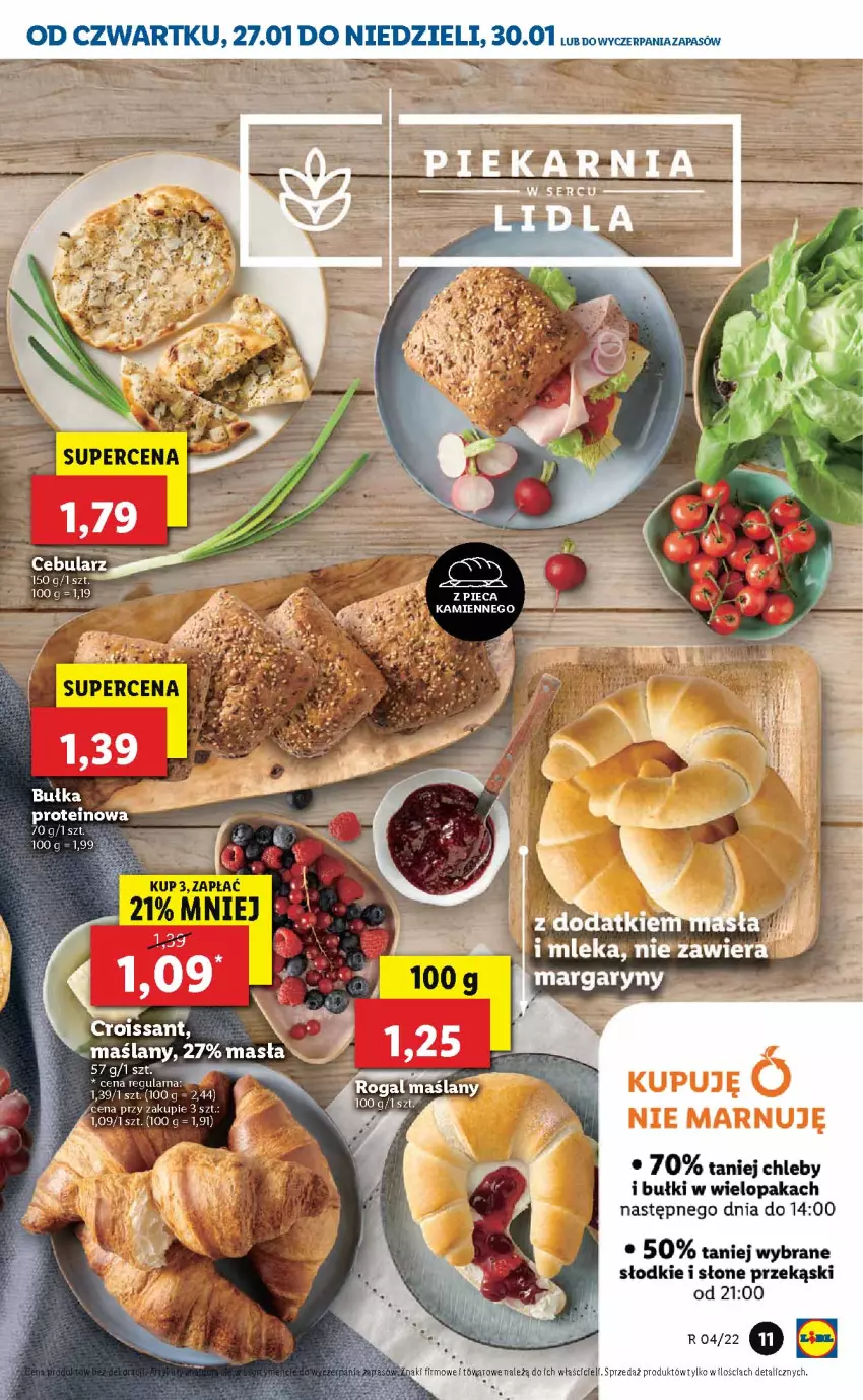 Gazetka promocyjna Lidl - GAZETKA - ważna 27.01 do 30.01.2022 - strona 11 - produkty: Chleb, Croissant, Ser