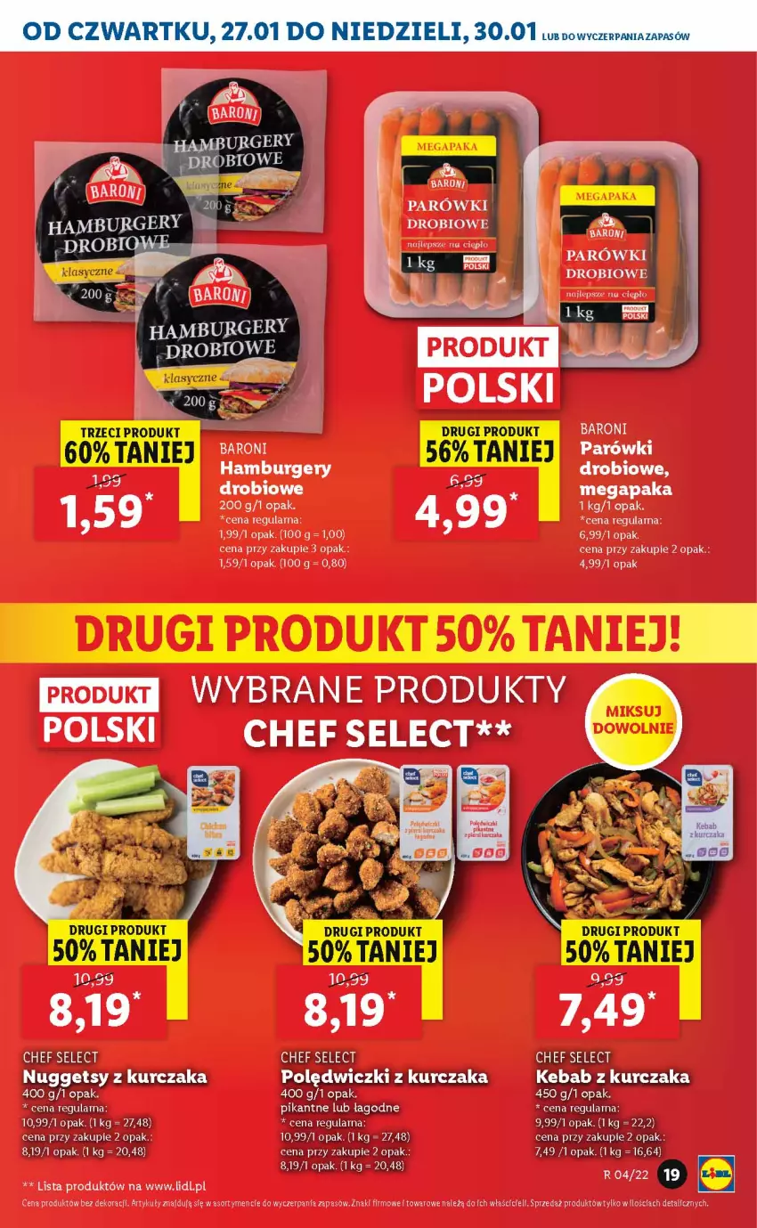 Gazetka promocyjna Lidl - GAZETKA - ważna 27.01 do 30.01.2022 - strona 19 - produkty: Parówki