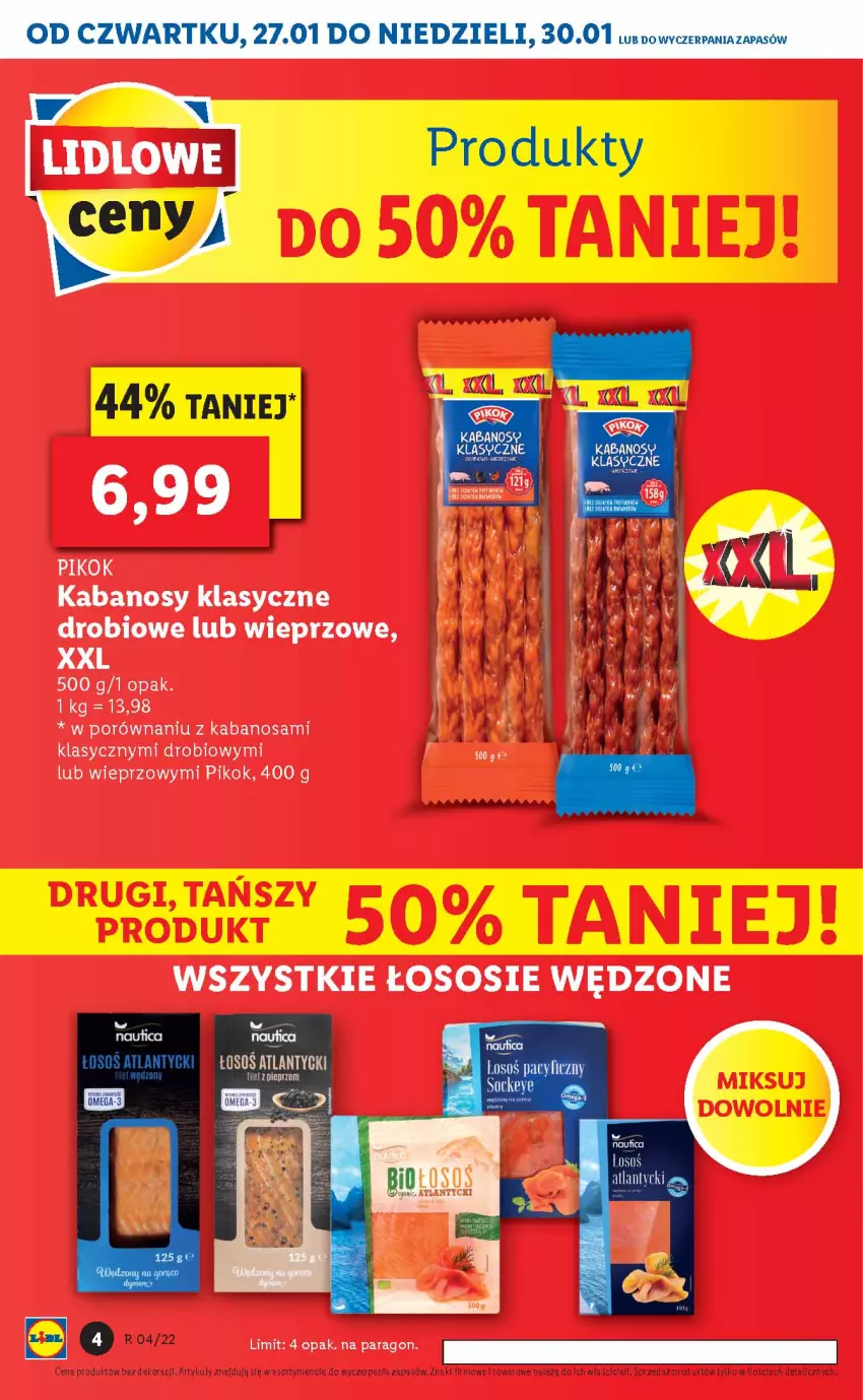 Gazetka promocyjna Lidl - GAZETKA - ważna 27.01 do 30.01.2022 - strona 4 - produkty: Cień, Kabanos, PIKOK, Por