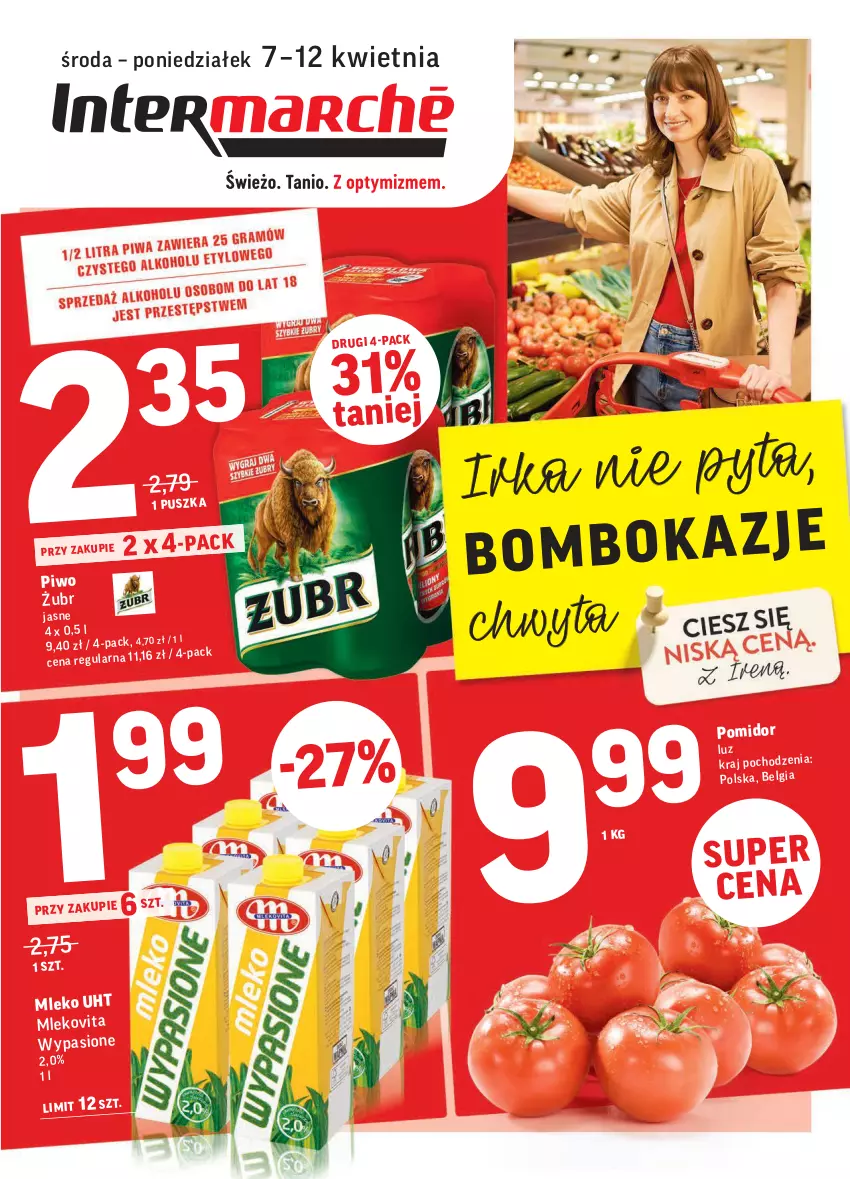 Gazetka promocyjna Intermarche - Gazetka tygodnia - ważna 07.04 do 12.04.2021 - strona 1 - produkty: LG, Mleko, Mlekovita, Piwo